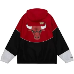 Men Mitchell & Ness Jackets & Outerwear-Home Team Lightweight Windbreaker Chicago Bulls