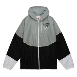 Men Mitchell & Ness Jackets & Outerwear-Home Team Lightweight Windbreaker Oakland Raiders
