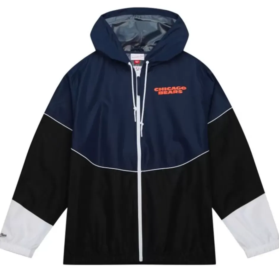 Men Mitchell & Ness Jackets & Outerwear-Home Team Lightweight Windbreaker Chicago Bears