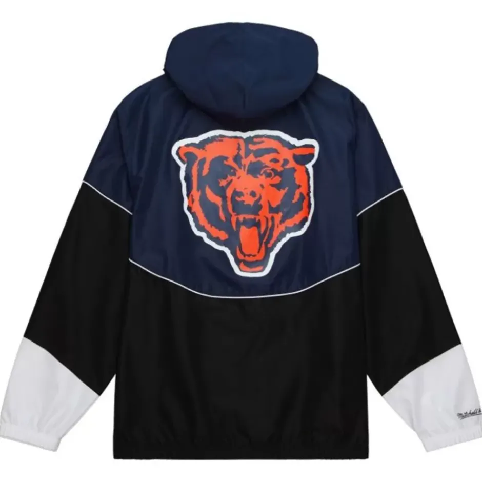 Men Mitchell & Ness Jackets & Outerwear-Home Team Lightweight Windbreaker Chicago Bears