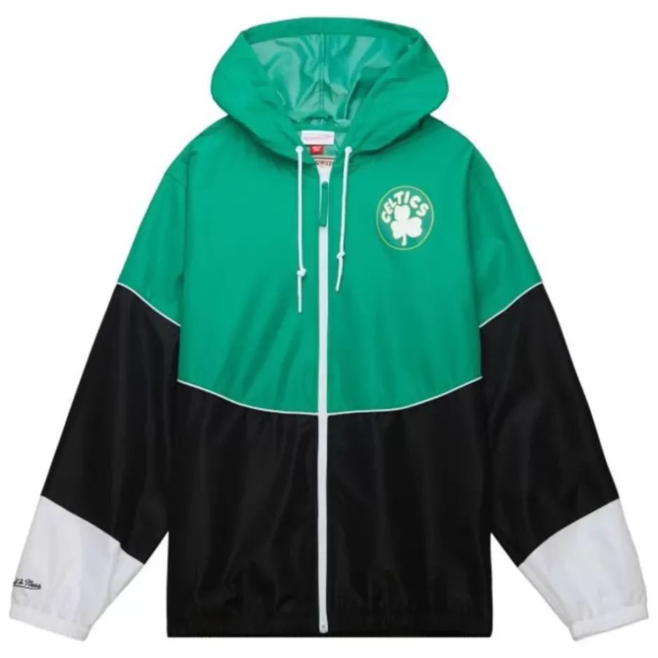 Men Mitchell & Ness Jackets & Outerwear-Home Team Lightweight Windbreaker Boston Celtics