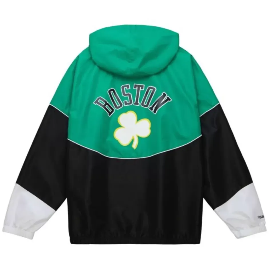 Men Mitchell & Ness Jackets & Outerwear-Home Team Lightweight Windbreaker Boston Celtics