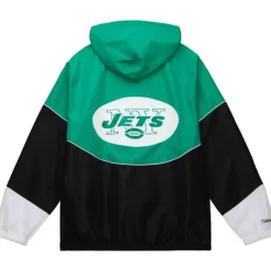Men Mitchell & Ness Jackets & Outerwear-Home Team Lightweight Windbreaker New York Jets