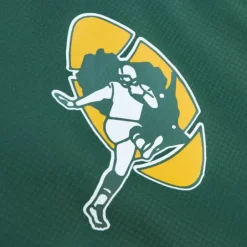 Men Mitchell & Ness Jackets & Outerwear-Home Team Lightweight Windbreaker Green Bay Packers