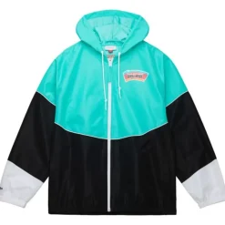 Men Mitchell & Ness Jackets & Outerwear-Home Team Lightweight Windbreaker San Antonio Spurs
