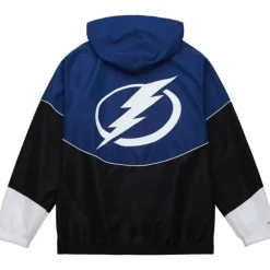 Men Mitchell & Ness Jackets & Outerwear-Home Team Lightweight Windbreaker Tampa Bay Lightning