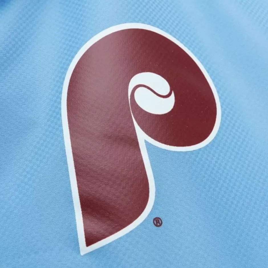 Men Mitchell & Ness Jackets & Outerwear-Home Team Lightweight Windbreaker Philadelphia Phillies