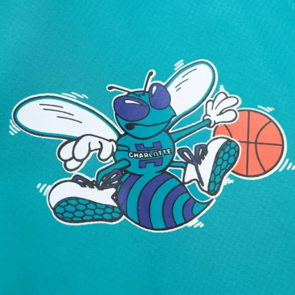 Men Mitchell & Ness Jackets & Outerwear-Home Team Lightweight Windbreaker Charlotte Hornets