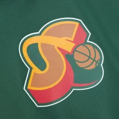 Men Mitchell & Ness Jackets & Outerwear-Home Team Lightweight Windbreaker Seattle Supersonics