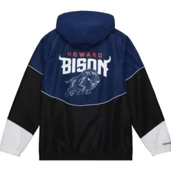 Men Mitchell & Ness Jackets & Outerwear-Home Team Lightweight Windbreaker Howard University