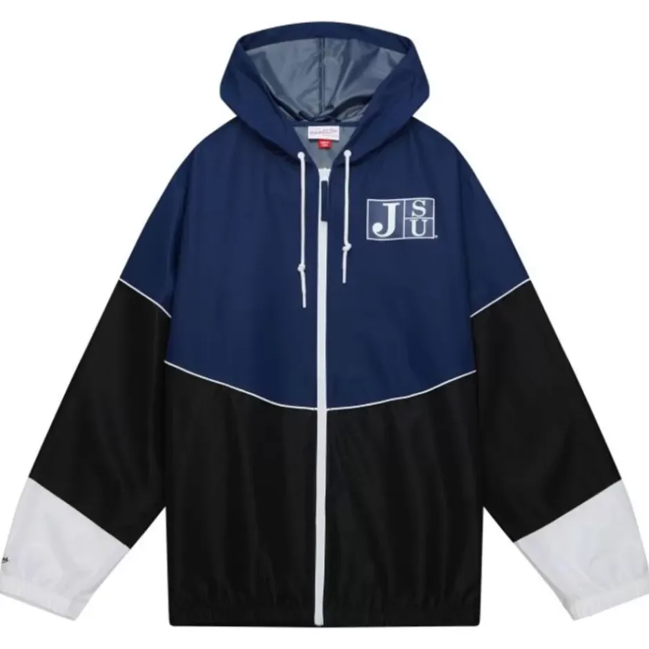 Men Mitchell & Ness Jackets & Outerwear-Home Team Lightweight Windbreaker Jackson State University