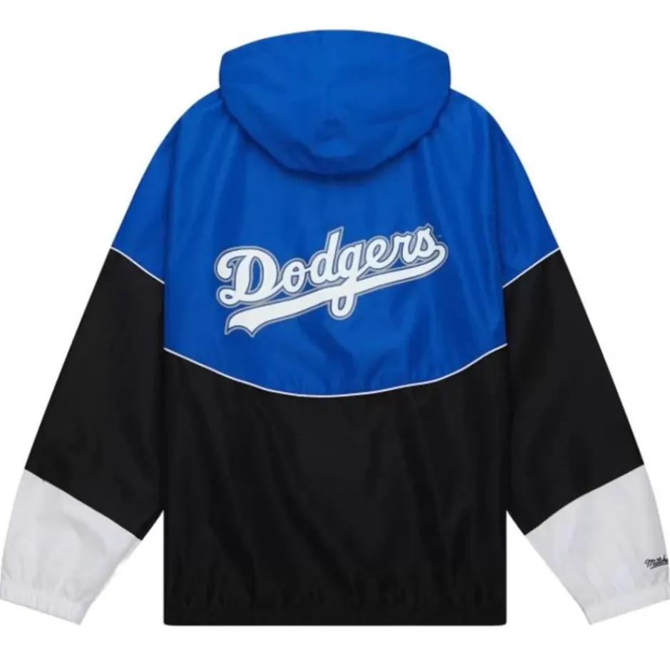 Men Mitchell & Ness Jackets & Outerwear-Home Team Lightweight Windbreaker Los Angeles Dodgers