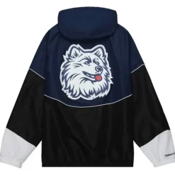 Men Mitchell & Ness Jackets & Outerwear-Home Team Lightweight Windbreaker University Of Connecticut