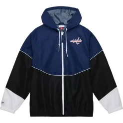 Men Mitchell & Ness Jackets & Outerwear-Home Team Lightweight Windbreaker Washington Capitals