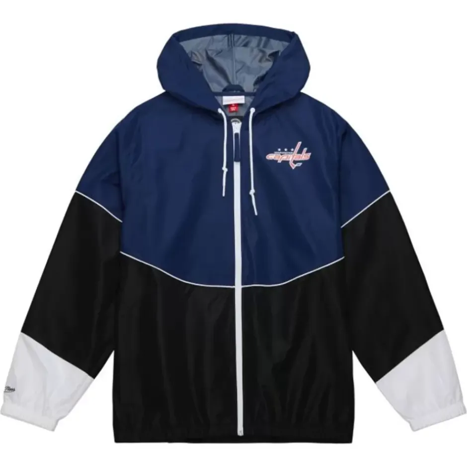 Men Mitchell & Ness Jackets & Outerwear-Home Team Lightweight Windbreaker Washington Capitals