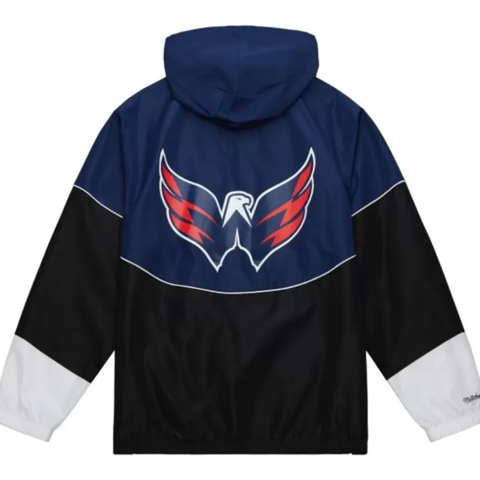 Men Mitchell & Ness Jackets & Outerwear-Home Team Lightweight Windbreaker Washington Capitals