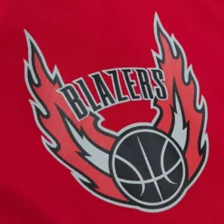 Men Mitchell & Ness Jackets & Outerwear-Home Team Lightweight Windbreaker Portland Trail Blazers