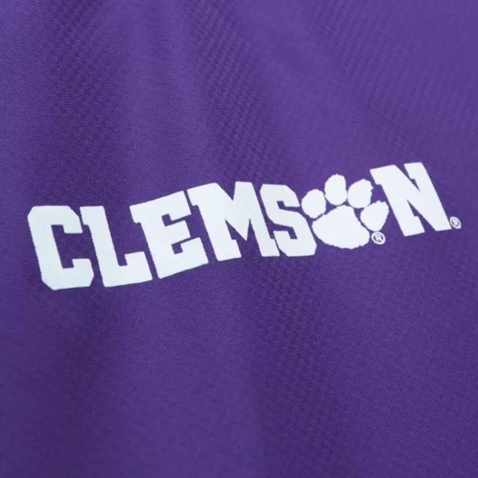 Men Mitchell & Ness Jackets & Outerwear-Home Team Lightweight Windbreaker Clemson University
