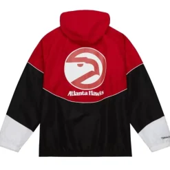 Men Mitchell & Ness Jackets & Outerwear-Home Team Lightweight Windbreaker Atlanta Hawks