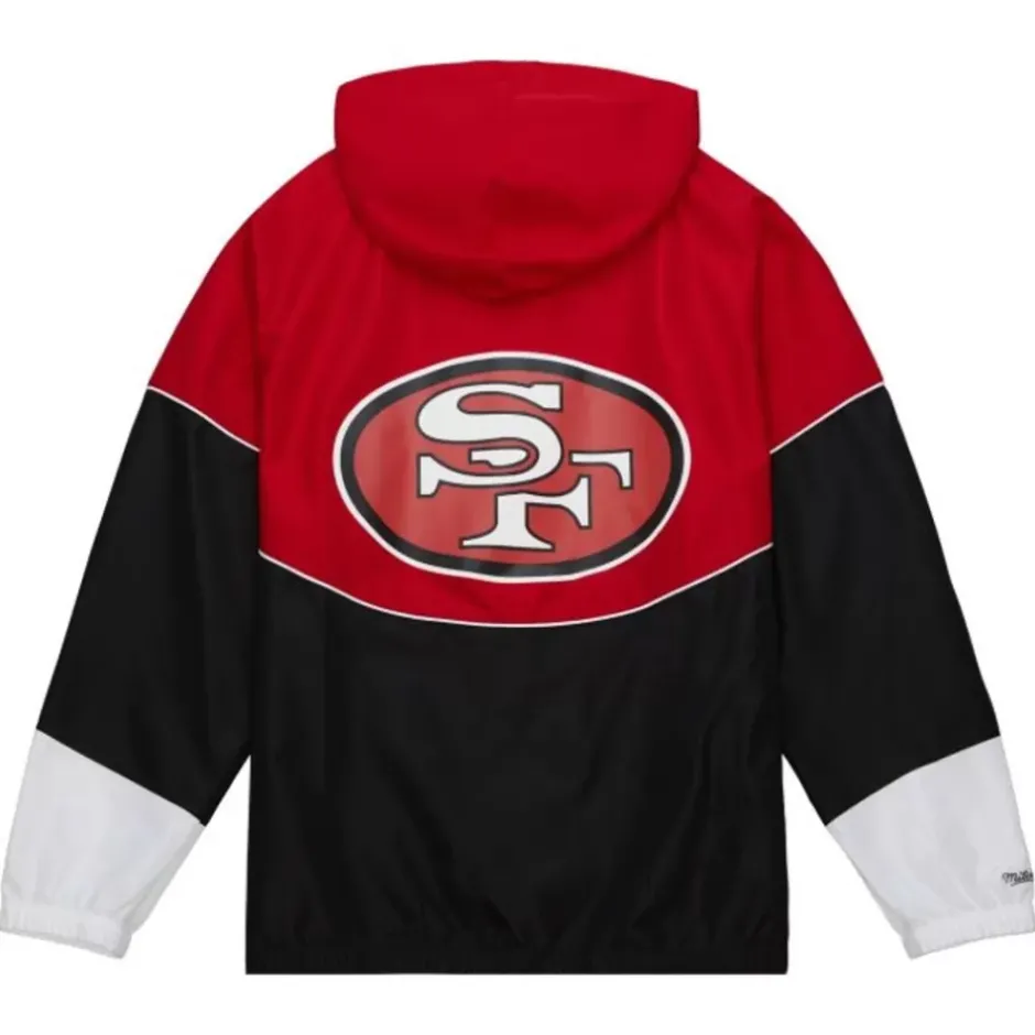 Men Mitchell & Ness Jackets & Outerwear-Home Team Lightweight Windbreaker San Francisco 49Ers