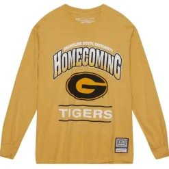 Men Mitchell & Ness T-Shirts & Tops-Homecoming Arch Ls Tee Grambling State University