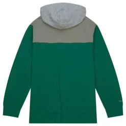 Men Mitchell & Ness Hoodies & Sweatshirts-Hooded Rugby Polo Philadelphia Eagles