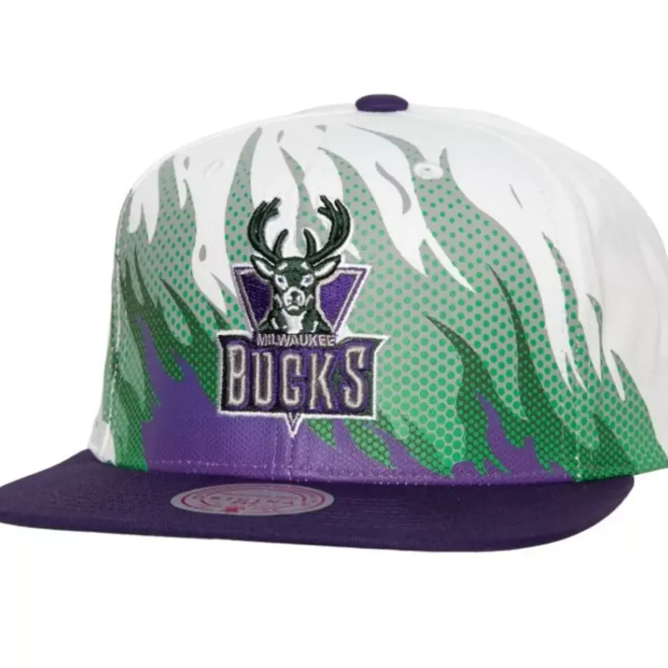 Mitchell & Ness Snapback-Hot Fire Snapback Hwc Milwaukee Bucks