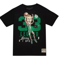 Men Mitchell & Ness T-Shirts & Tops-Hwc Caricatures Boston Celtics Larry Bird