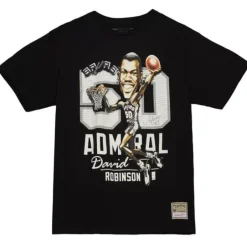 Men Mitchell & Ness T-Shirts & Tops-Hwc Caricatures San Antonio Spurs David Robinson