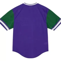 Men Mitchell & Ness T-Shirts & Tops-Hwc Night Mesh V-Neck Milwaukee Bucks