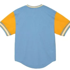 Men Mitchell & Ness T-Shirts & Tops-Hwc Night Mesh V-Neck Minneapolis Lakers