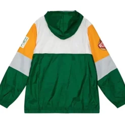 Men Mitchell & Ness Jackets & Outerwear-Hwc Night Surprise Win Windbreaker San Diego Rockets