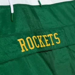 Men Mitchell & Ness Jackets & Outerwear-Hwc Night Surprise Win Windbreaker San Diego Rockets