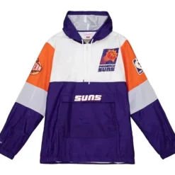 Men Mitchell & Ness Jackets & Outerwear-Hwc Night Surprise Win Windbreaker Phoenix Suns