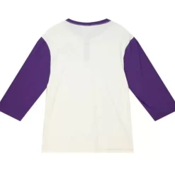 Men Mitchell & Ness T-Shirts & Tops-Icon Henley Los Angeles Lakers