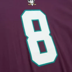 Men Mitchell & Ness T-Shirts & Tops-Icon Premium N&N S/S Tee Anaheim Ducks Teemu Selanne