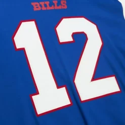 Men Mitchell & Ness T-Shirts & Tops-Icon Premium N&N S/S Tee Buffalo Bills Jim Kelly