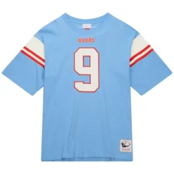 Men Mitchell & Ness T-Shirts & Tops-Icon Premium N&N Ss Tee Houston Oilers Steve Mcnair