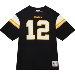Men Mitchell & Ness T-Shirts & Tops-Icon Premium N&N S/S Tee Pittsburgh Steelers Terry Bradshaw