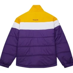 Men Mitchell & Ness Jackets & Outerwear-In The Clutch Puffer Jacket Vintage Logo Minnesota Vikings