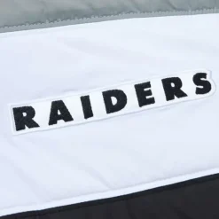 Men Mitchell & Ness Jackets & Outerwear-In The Clutch Puffer Jacket Vintage Logo Oakland Raiders