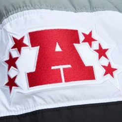 Men Mitchell & Ness Jackets & Outerwear-In The Clutch Puffer Jacket Vintage Logo Oakland Raiders