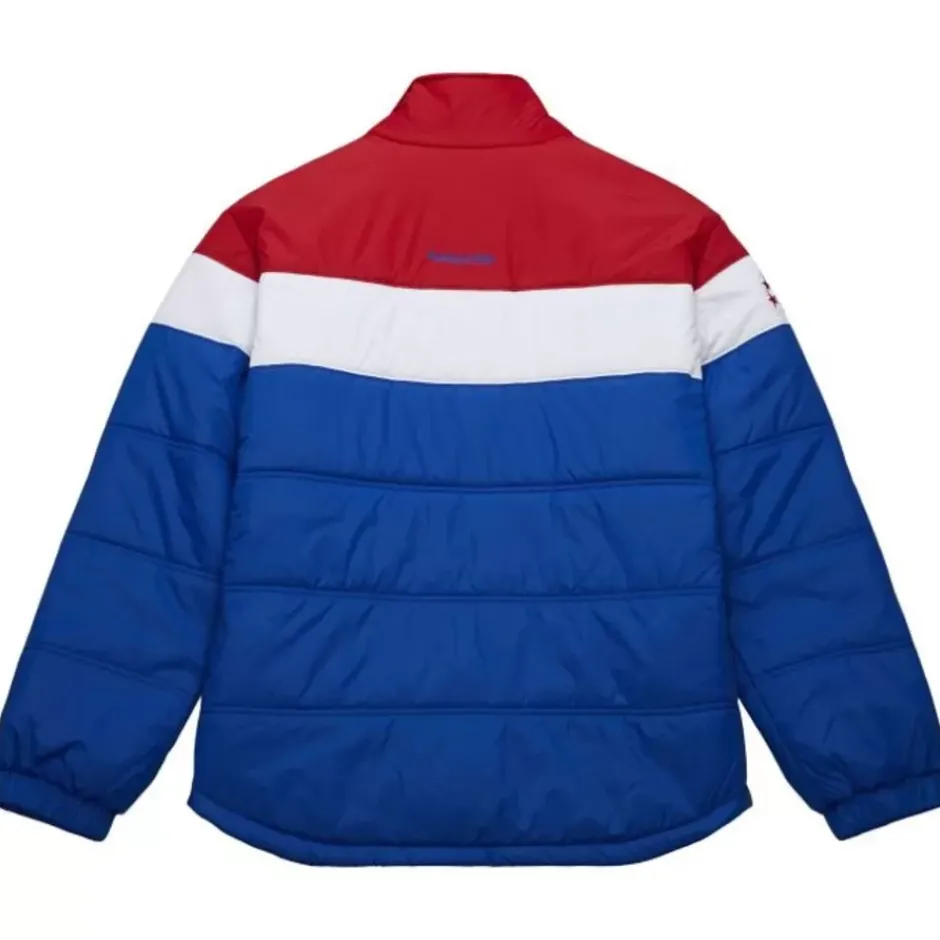 Men Mitchell & Ness Jackets & Outerwear-In The Clutch Puffer Jacket Vintage Logo Buffalo Bills