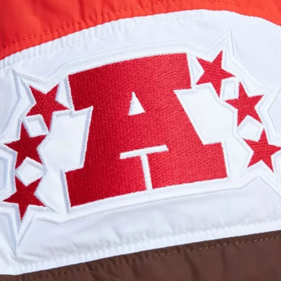 Men Mitchell & Ness Jackets & Outerwear-In The Clutch Puffer Jacket Vintage Logo Cleveland Browns