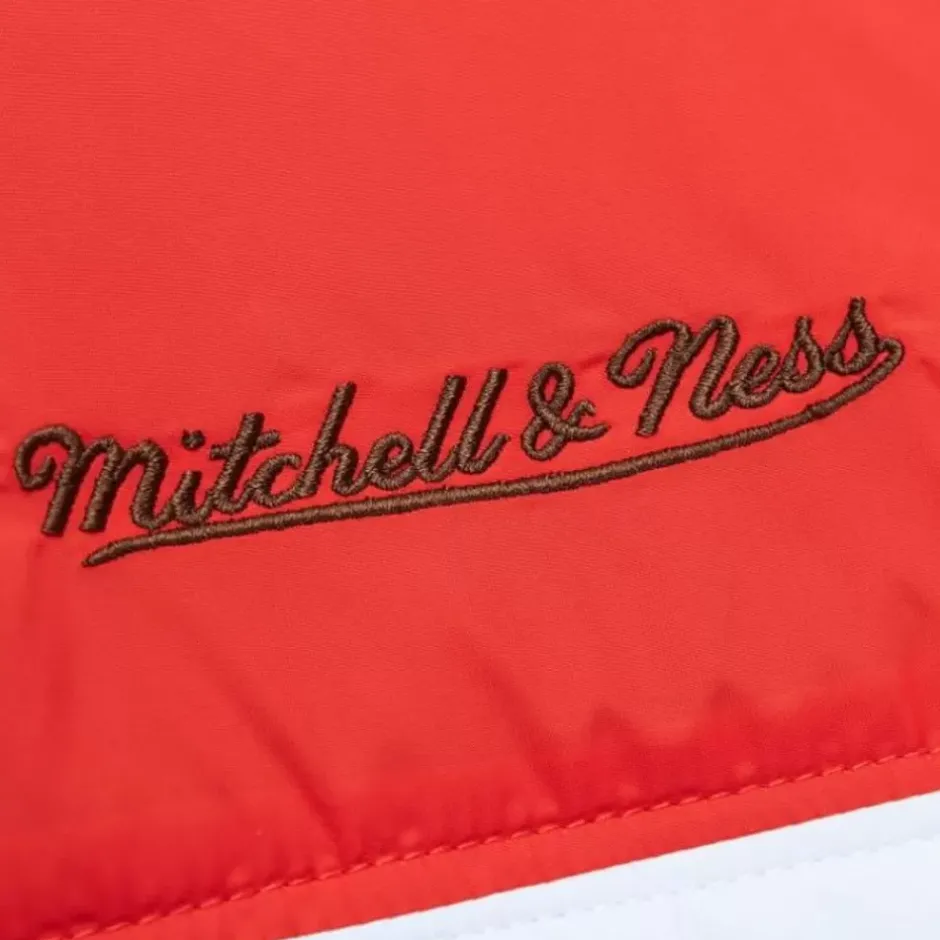 Men Mitchell & Ness Jackets & Outerwear-In The Clutch Puffer Jacket Vintage Logo Cleveland Browns
