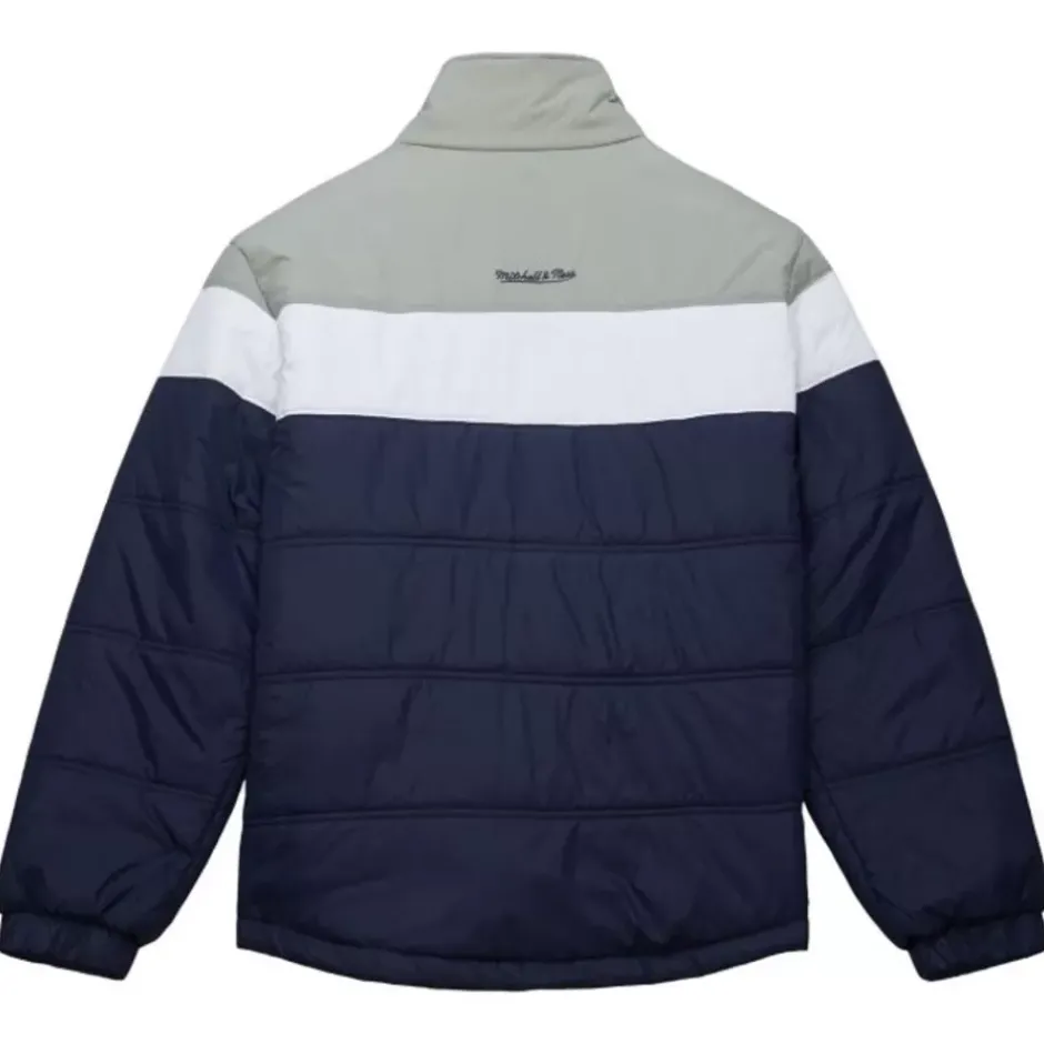 Men Mitchell & Ness Jackets & Outerwear-In The Clutch Puffer Jacket Vintage Logo Dallas Cowboys