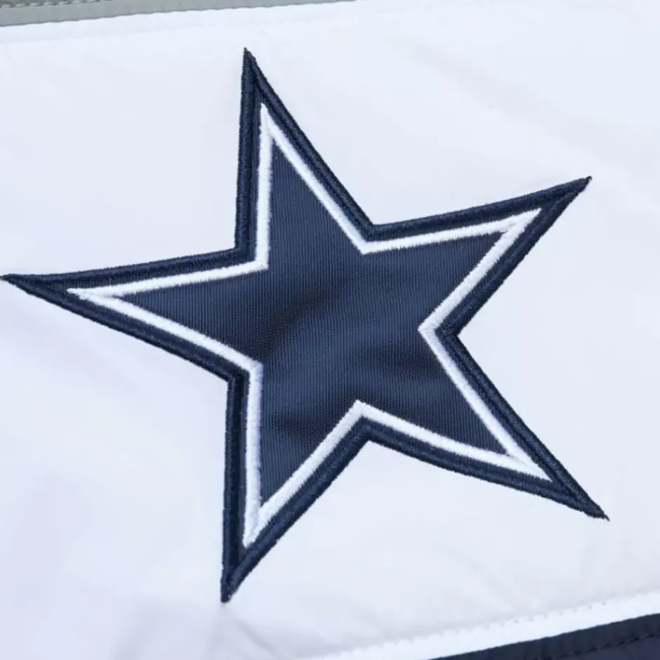 Men Mitchell & Ness Jackets & Outerwear-In The Clutch Puffer Jacket Vintage Logo Dallas Cowboys