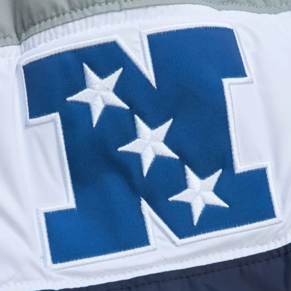 Men Mitchell & Ness Jackets & Outerwear-In The Clutch Puffer Jacket Vintage Logo Dallas Cowboys