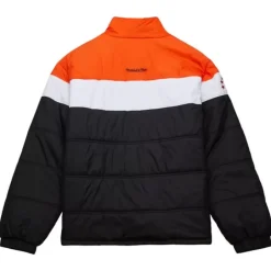 Men Mitchell & Ness Jackets & Outerwear-In The Clutch Puffer Jacket Vintage Logo Cincinnati Bengals