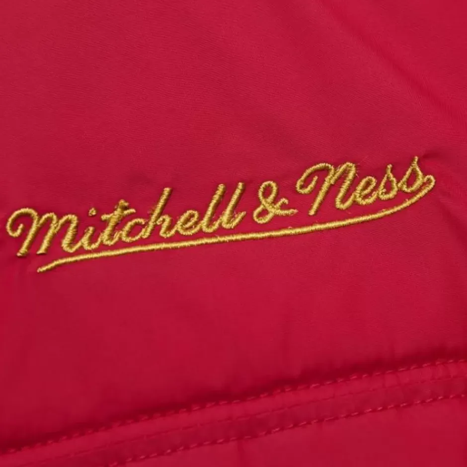 Men Mitchell & Ness Jackets & Outerwear-In The Clutch Puffer Vest Vintage Logo San Francisco 49Ers